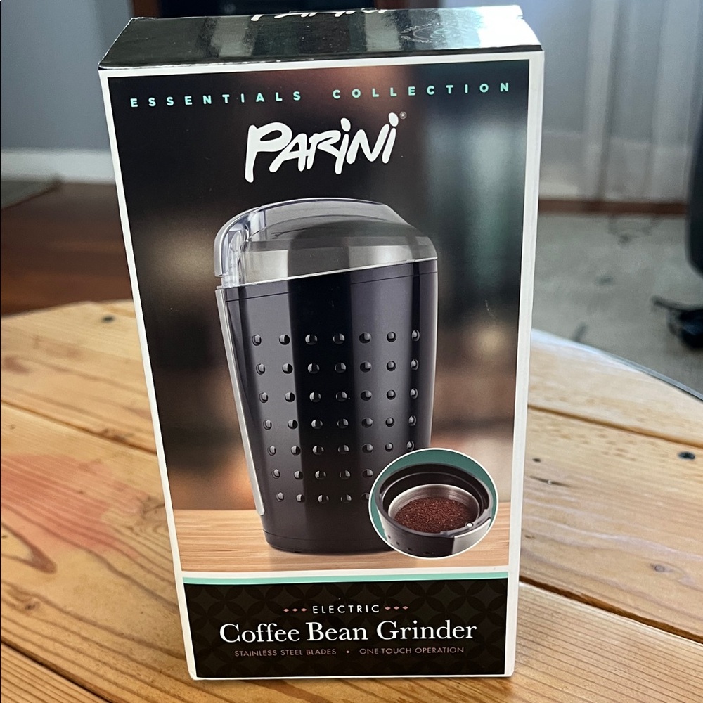 Parini Black Electric Coffee Bean Grinder